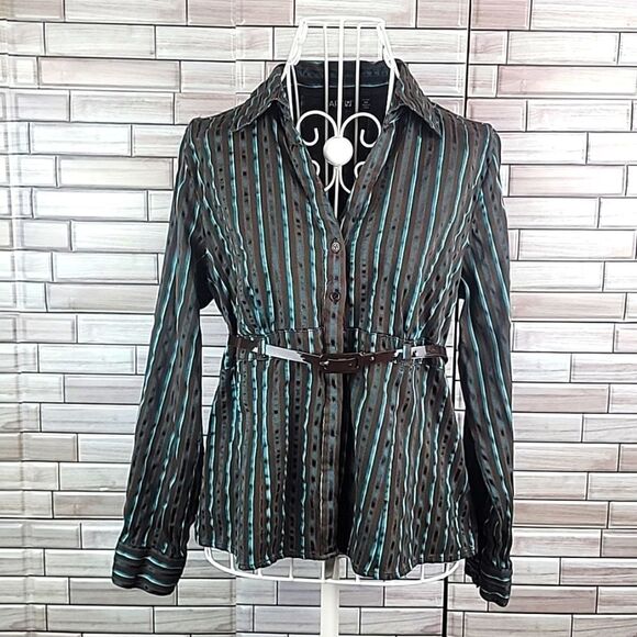 APT 9 button down blouse Size PM - Picture 1 of 11